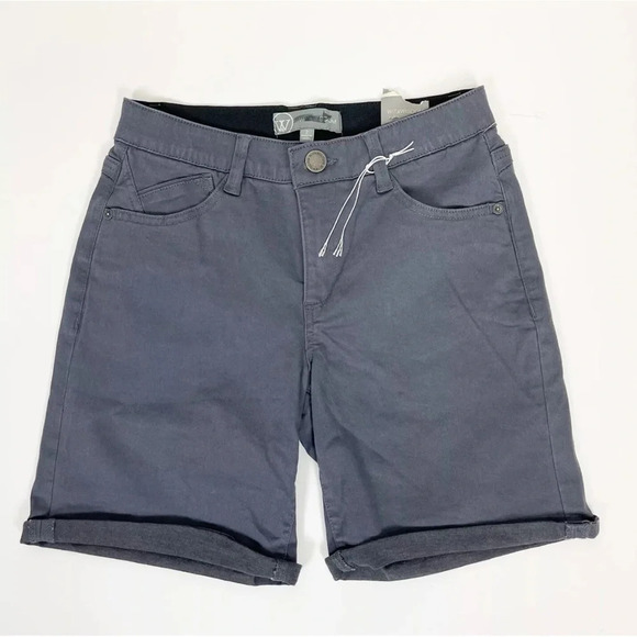 NEW Wit & Wisdom Shorts Size 2 Gray Ab-Solution Stretch Twill Mid Length NWT